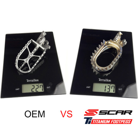 SCAR Anti-Mud Footpegs Titanium for SUZUKI RM 250, RMX 450, RMZ 250, RMZ 450 2008-2027