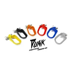 Repose-pied S3 Punk acier pour KTM EXC 125, EXC 200, GAS GAS EC 200, EC 250, BETA RR 250, RR 450 et HUSQVARNA FE 250, FE 350