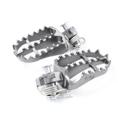 S3 Hard Rock Enduro Footrests Steel Titanium for KTM EXC 125, EXC 250, SX 65 and HUSQVARNA TC 50, TC 50 MINI, TC 65 1998-2023