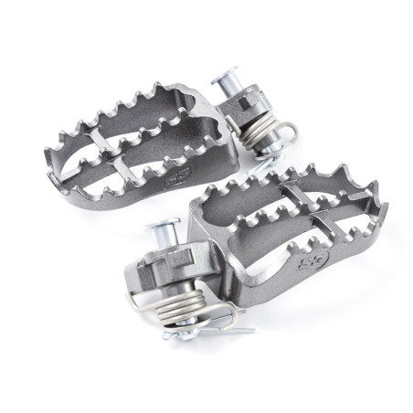 S3 Hard Rock Enduro Footrests Steel Titanium for KTM EXC 125, EXC 250, SX 65 and HUSQVARNA TC 50, TC 50 MINI, TC 65 1998-2023