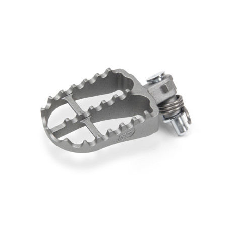 S3 Hard Rock Enduro Footrests Steel Titanium for KTM EXC 125, EXC 250, SX 65 and HUSQVARNA TC 50, TC 50 MINI, TC 65 1998-2023
