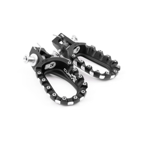 S3 Curve Low Footrests for KTM EXC 250, EXCF 250, SXF 250, HUSQVARNA FE 250, FE 350, FE 450 and GAS GAS ECF 250, MCF 250