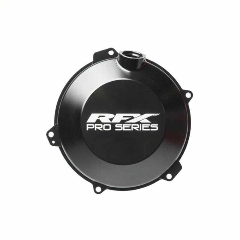 Couvre-carter d’embrayage RFX Pro (Anodisé dur noir) pour HUSQVARNA FC 450, FE 450, KTM RALLY 450, SXF 450 et GAS GAS MCF 450