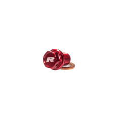 RFX Magnetic Drain Bolt (Red) [M8 x 20mm x 1.25] for HONDA CRF 250, CRF 450, CRF 450 RX ENDURO and SUZUKI RMZ 450 2008-2019