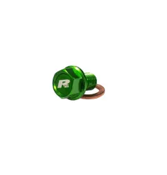 RFX Magnetic Drain Bolt (Green) [M10x15mmx1.5] for KAWASAKI KX 125, KX 250, KX 65, KX 85, KXF 250 1996-2027
