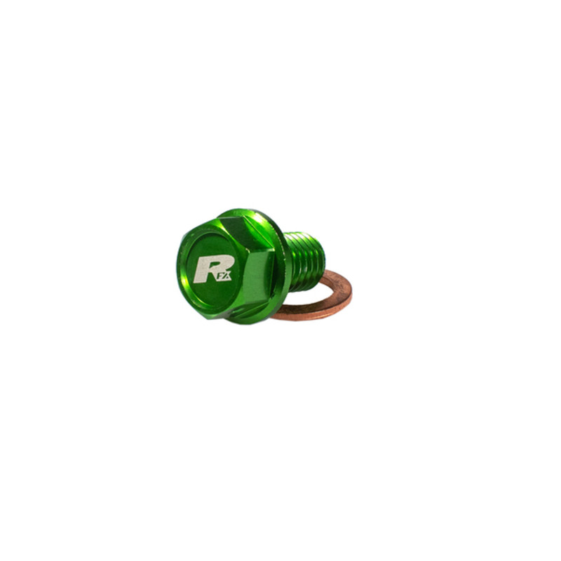 RFX Magnetische Ablassschraube (Grün) [M10 x 15 mm x 1,5] für KAWASAKI KX 125, KX 250, KX 65, KX 85, KXF 250 1996-2027