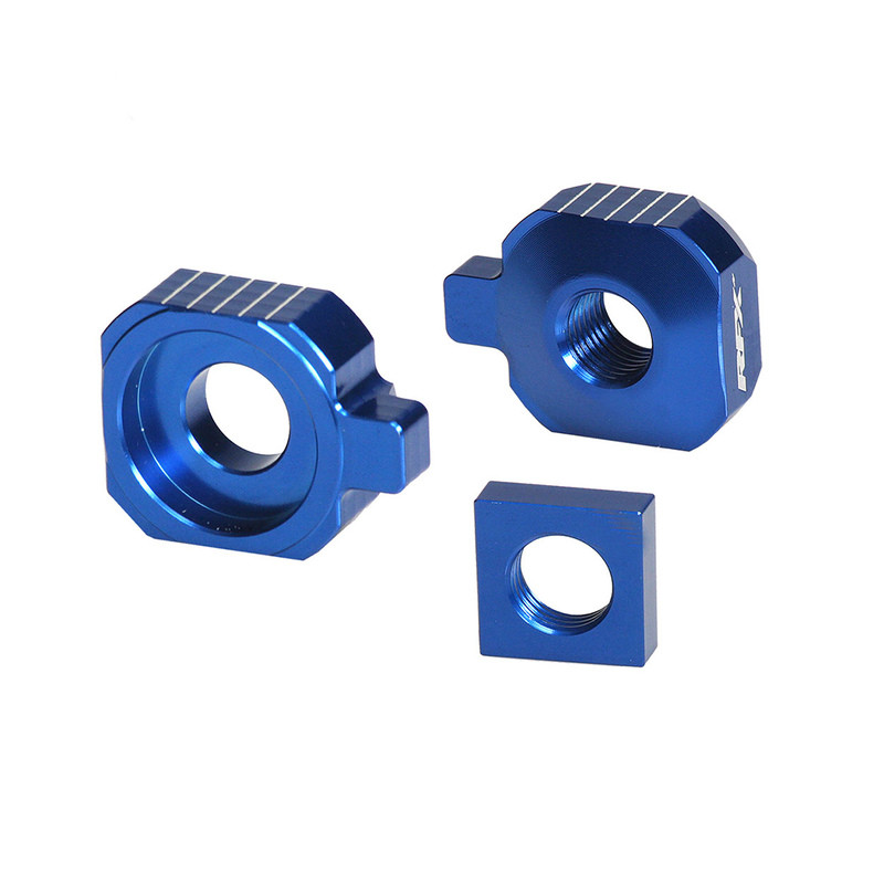 RFX Pro Series Rear Axle Adjuster Blocks for SHERCO SEF 250, SEF 300, SEF 450, SER 250, SER 300 2012-2023