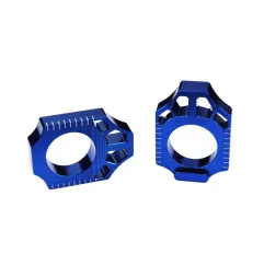 SCAR Axle Blocks - Blue for KAWASAKI KLX 450, KX 250, KX 450, KXF 250, KXF 450 and SUZUKI RM 250, RMX 450, RMZ 250, RMZ 450