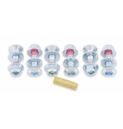 Kit de tornillería de corona BOLT plata - 6 piezas