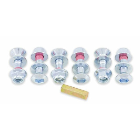 Kit vis et écrous de couronne BOLT argent par 6