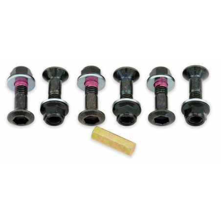 Kit de tornillería de corona BOLT negro - 6 piezas