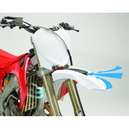 Garde-boue avant POLISPORT Supermotard SM Line pour HUSQVARNA WR 250, HONDA CR 250, KAWASAKI KX 250 et HM CRE 450 de 1973 à 2024