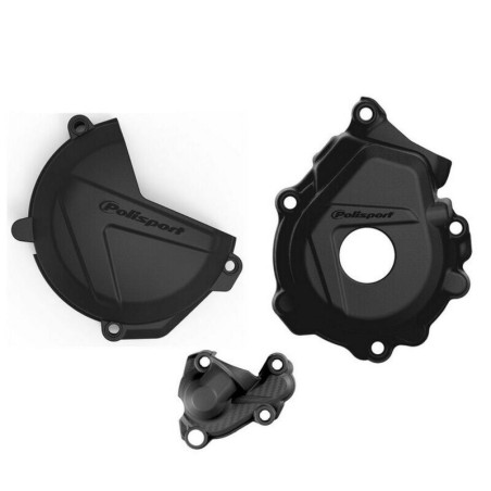 POLISPORT Clutch, Ignition And Water Pump Cover Protection Set for KTM SXF 250, SXF 350, XCF 250, XCF 350 2016-2022