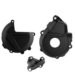 Kit protection de carter d'embrayage, d'allumage et de pompe à eau POLISPORT pour KTM EXCF 250 et HUSQVARNA FE 250