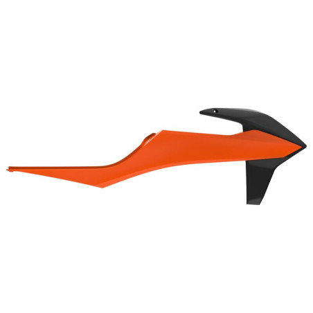 Ouies de radiateur POLISPORT orange/noir pour KTM EXC 150, EXC 250, EXC 300, EXCF 250, EXCF 350 de 2018 à 2023