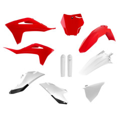 Kit de plástica POLISPORT, Rojo/Blanco para GAS GAS EC 250, ECF 250, ECF 350, MCF 250, MCF 450 de 2021 a 2025