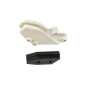UFO Chain Guide + Slider Kit Translucent White/Black para KAWASAKI KX 125, KX 250 de 1992 a 1998