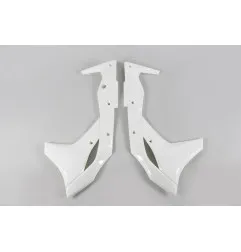 Ouïes de radiateur UFO blanc pour KAWASAKI KX 250, KXF 250 de 2017 à 2019