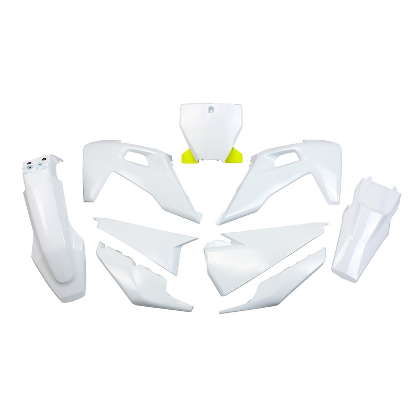 Kit de Plástica UFO blanco para HUSQVARNA FC 250, FC 350, FC 450, TC 125, TC 250 de 2019 a 2022