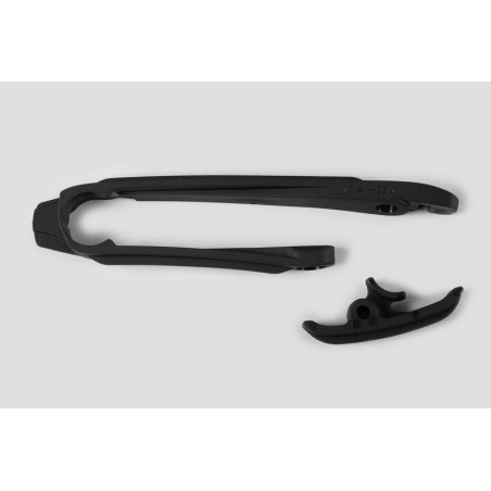 Kit patin de bras oscillant + patin de chaîne inférieur UFO noir pour KTM EXC 125, EXC 250, EXC 300, EXCF 250, EXCF 350