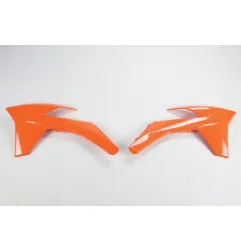 Plásticos laterales de radiador UFO naranja KT04022-127 para KTM EXC 125, EXC 200, EXC 250, EXC 300, EXC 450 de 2011 a 2013