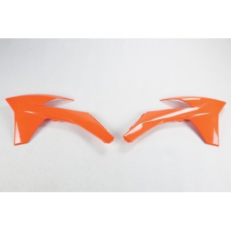 Ouïes de radiateur UFO orange pour KTM EXC 125, EXC 200, EXC 250, EXC 300, EXC 450 de 2011 à 2013