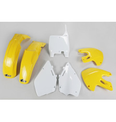 UFO Plastik-Kit OEM-Farbe Gelb/Weiß für SUZUKI RM 125, RM 250 2000