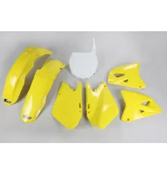 UFO Plastic Kit OEM Color Yellow/White for SUZUKI RM 125, RM 250 2001-2002