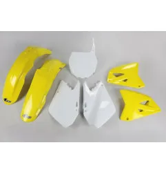UFO Plastic Kit OEM Color Yellow/White for SUZUKI RM 125, RM 250 2003-2005