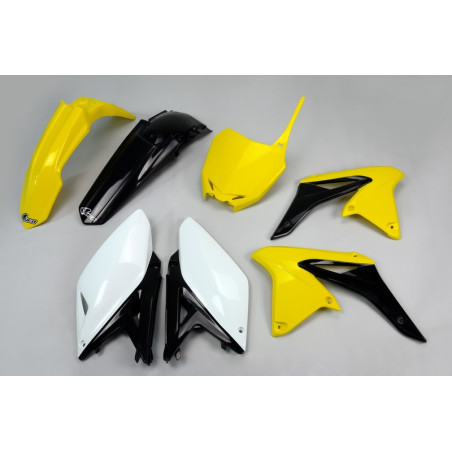 Kit plastique UFO couleur origine jaune/noir/blanc pour SUZUKI RMZ 250 de 2013