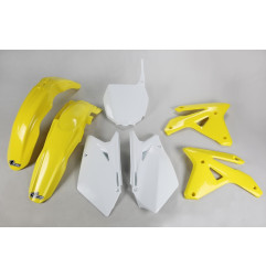 Kit plastique UFO couleur origine jaune/blanc pour SUZUKI RMZ 450 de 2007