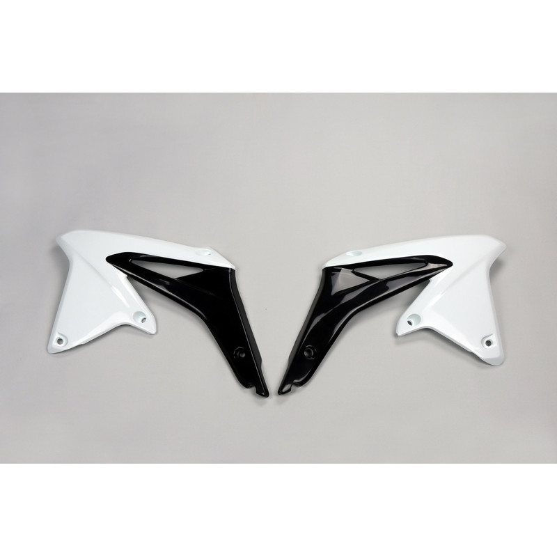Ouïes de radiateur UFO blanc/noir pour SUZUKI RMZ 450 de 2009 à 2017