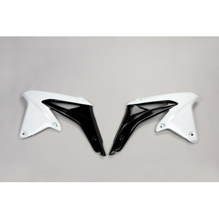 UFO Radiator Covers White/Black for SUZUKI RMZ 450 2009-2017