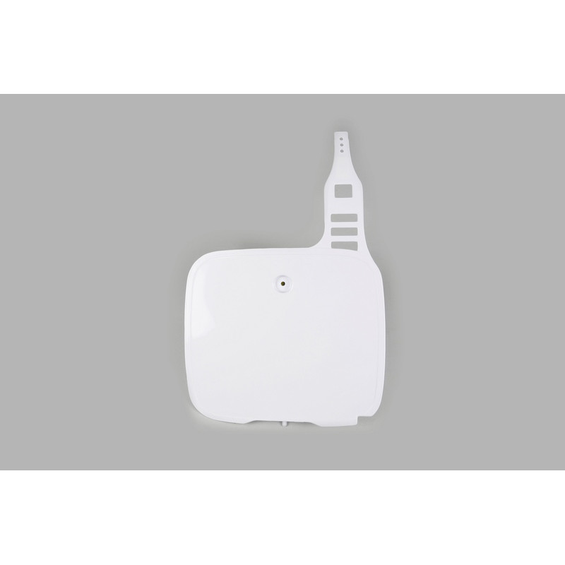 Portanúmeros delantero UFO blanco YA02805-046 para YAMAHA WR 250, YZ 125, YZ 250, YZ 490 de 1986 a 1991