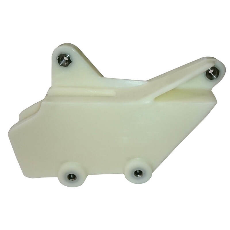 UFO Chain Guide + Slider Kit Translucent White para YAMAHA YZ 125, YZ 250 de 1989 a 1992 UFO Chain Guide + Slider Kit Translucent White para YAMAHA YZ 125, YZ 250 de 1989 a 1992