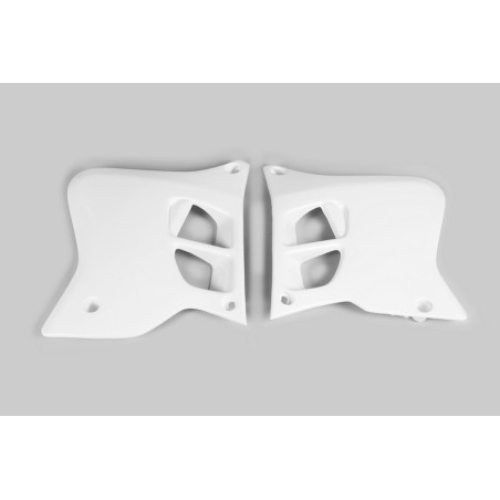 Plásticos laterales de radiador UFO blanco YA02856-046 para YAMAHA WR 250, YZ 125, YZ 250 de 1993 a 1995