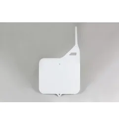 Plaque numéro frontale UFO blanc pour TM RACING EN 80, GS 125, GS 250, MX 125, MX 250 de 1986 à 2003