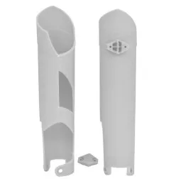 RACETECH Fork Guards - White for GAS GAS EC 250, EC 300, HUSQVARNA FE 250, FE 350 and HUSABERG FE 501, TE 125 1995-2019
