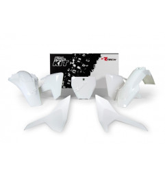 Kit de plástica RACETECH (5 pcs) - Blanco para HUSQVARNA FC 250, FC 350, FS 450, TC 125, TC 250 de 2015 a 2021