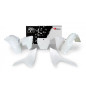 Kit de plástica RACETECH (5 pcs) - Blanco para HUSQVARNA FC 250, FC 350, FS 450, TC 125, TC 250 de 2015 a 2021