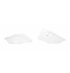 Plaques latérales RACETECH blanc pour KAWASAKI KX 250, KX 250 X, KX 450 de 2019 à 2024