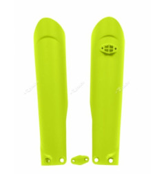 Protections de fourche RACETECH - jaune fluo pour KTM EXC 250, EXC 300, EXCF 250, EXCF 450, EXCF 500 de 2016 à 2023