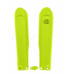 RACETECH Fork Guards - Neon Yellow for KTM EXC 250, EXC 300, EXCF 250, EXCF 450, EXCF 500 2016-2023