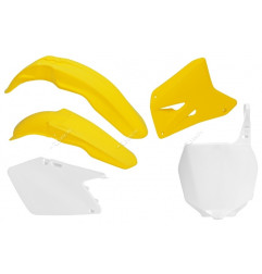 RACETECH Plastic Kit OEM Colour (2009) Yellow/White for SUZUKI RM 125, RM 250 2001-2008
