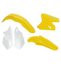 RACETECH Plastic Kit OEM Color Yellow/White for SUZUKI DR-Z 400 S, DR-Z 400 SM, DRZ 400 2000-2017