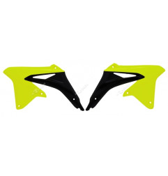 RACETECH Radiator Covers Neon Yellow/Black for SUZUKI RMZ 450 2008-2017