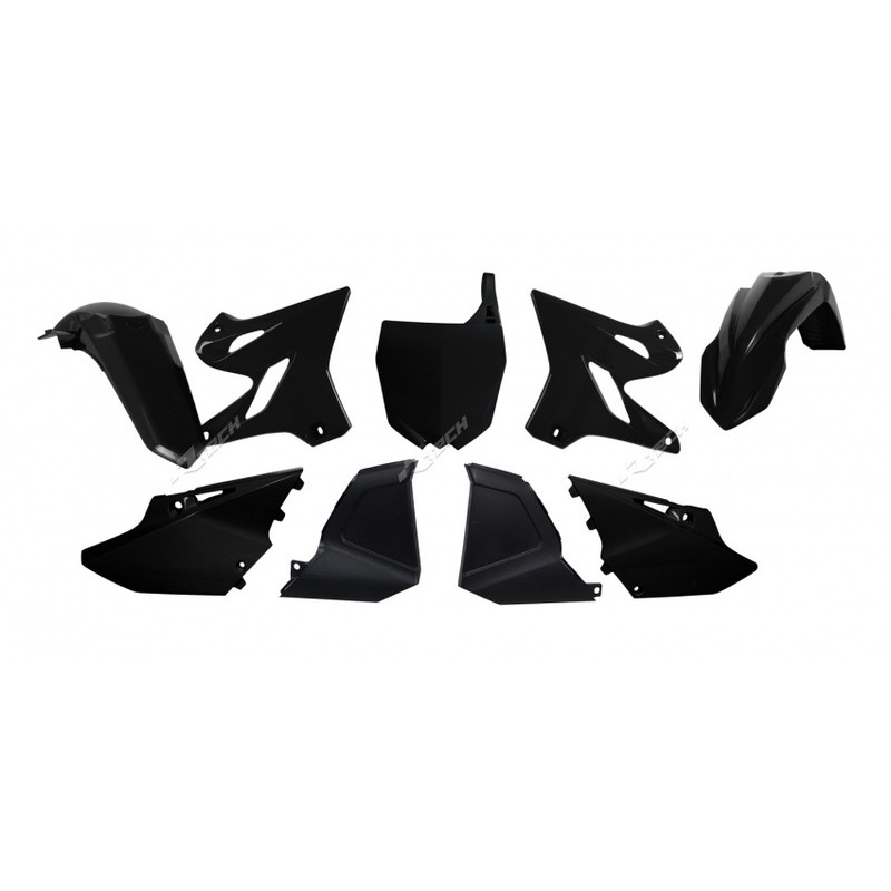 Kit de plástica RACETECH (6 pcs) - Negro para YAMAHA YZ 125, YZ 250, YZ 250 X de 2002 a 2021 Kit de plástica RACETECH (6 pcs) - Negro para YAMAHA YZ 125, YZ 250, YZ 250 X de 2002 a 2021