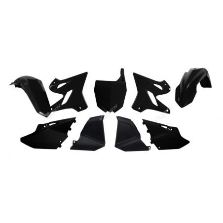 Kit de plástica RACETECH (6 pcs) - Negro para YAMAHA YZ 125, YZ 250, YZ 250 X de 2002 a 2021