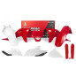 Kit de plástica RACETECH (7 pcs) - Rojo / Blanco para GAS GAS EC 250, EC 300, ECF 250, ECF 350 de 2021 a 2023