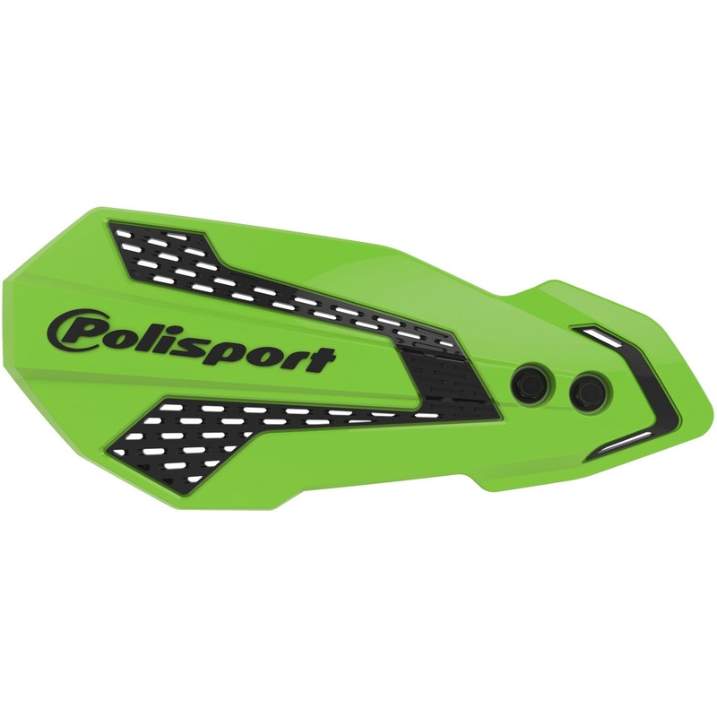 Protège-mains POLISPORT MX Flow vert / blanc pour KAWASAKI KX 250, KX 250 X, KX 450, KX 450 X de 2019 à 2026